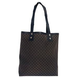 Authentic Elegant Vintage Celine Monogram Fabric Tote Bag, Brown & Black Putse